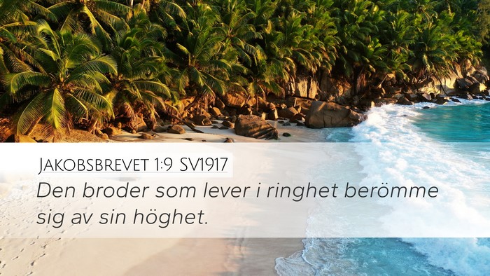 Jakobsbrevet 1:9 SV1917 Bible Verse Image