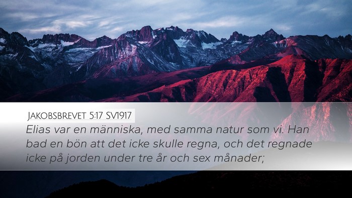 Jakobsbrevet 5:17 SV1917 Bible Verse Image