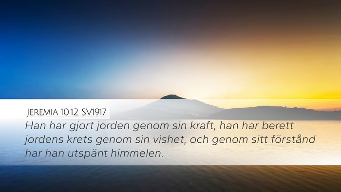 Jeremia 10:12 SV1917 Bible Verse Image