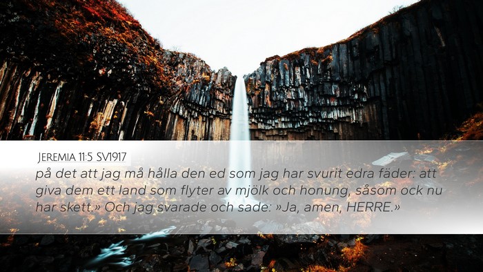 Jeremia 11:5 SV1917 Bible Verse Image