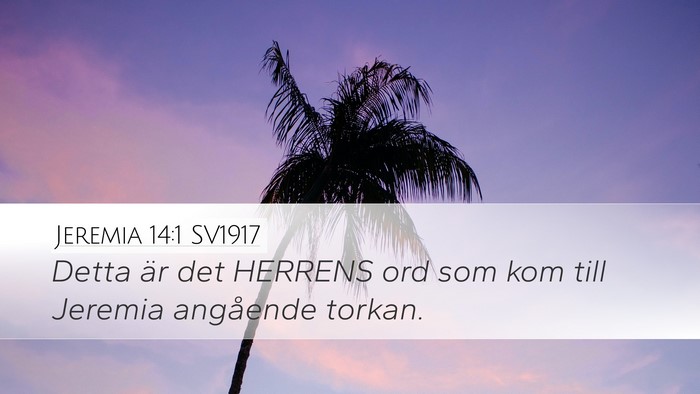 Jeremia 14:1 SV1917 Bible Verse Image