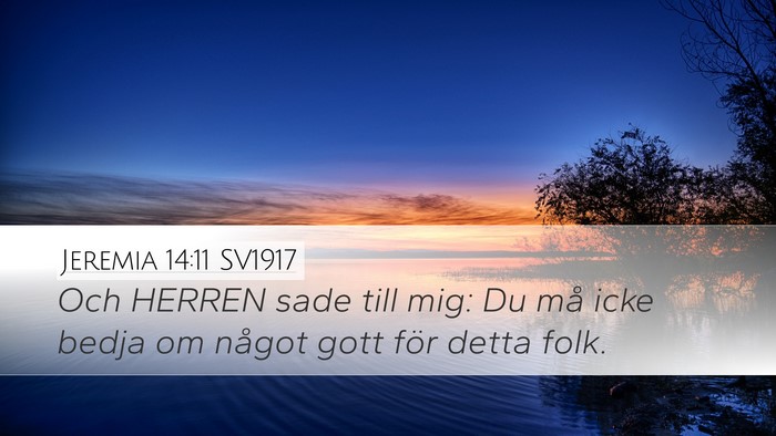 Jeremia 14:11 SV1917 Bible Verse Image