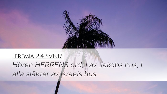 Jeremia 2:4 SV1917 Bible Verse Image