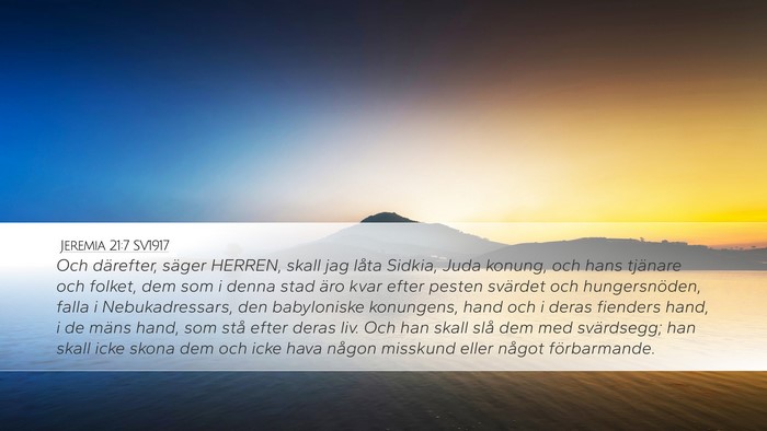 Jeremia 21:7 SV1917 Bible Verse Image