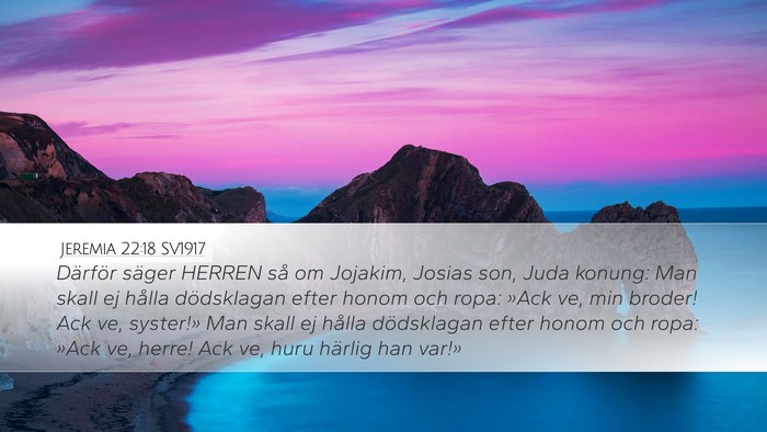 Jeremia 22:18 SV1917 Bible Verse Image