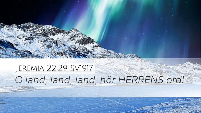 Jeremia 22:29 SV1917 Bible Verse Image