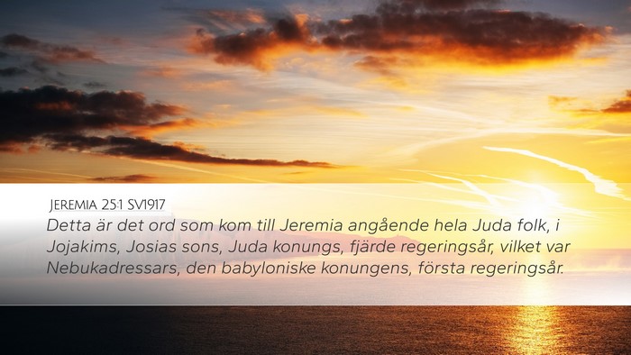 Jeremia 25:1 SV1917 Bible Verse Image