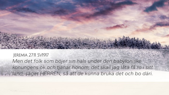 Jeremia 27:11 SV1917 Bible Verse Image