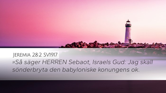 Jeremia 28:2 SV1917 Bible Verse Image