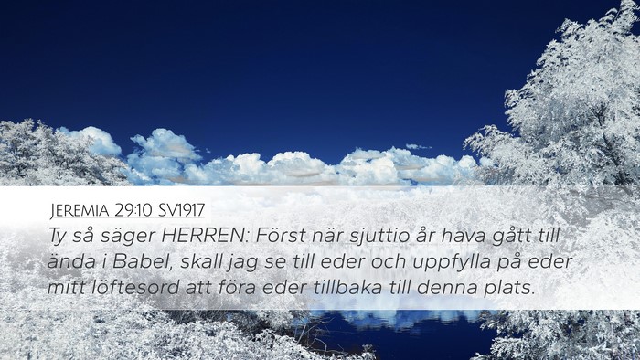 Jeremia 29:10 SV1917 Bible Verse Image