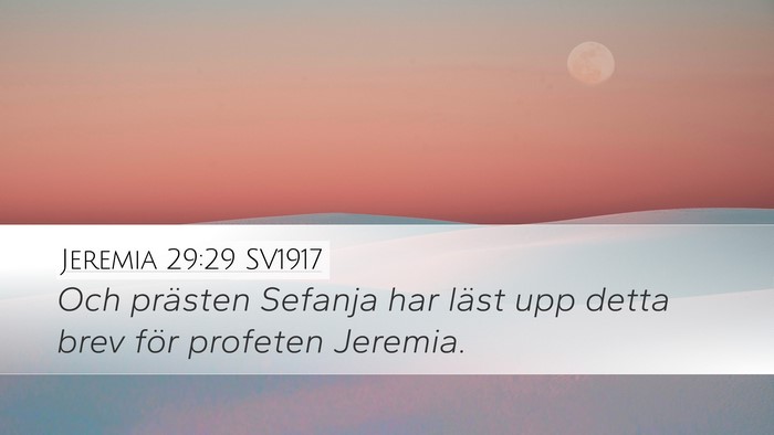 Jeremia 29:29 SV1917 Bible Verse Image