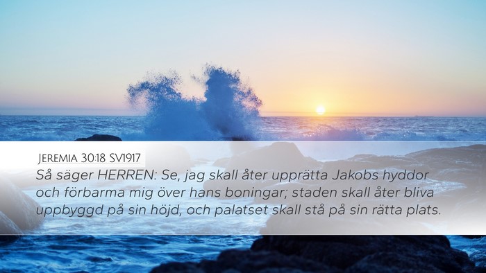 Jeremia 30:18 SV1917 Bible Verse Image