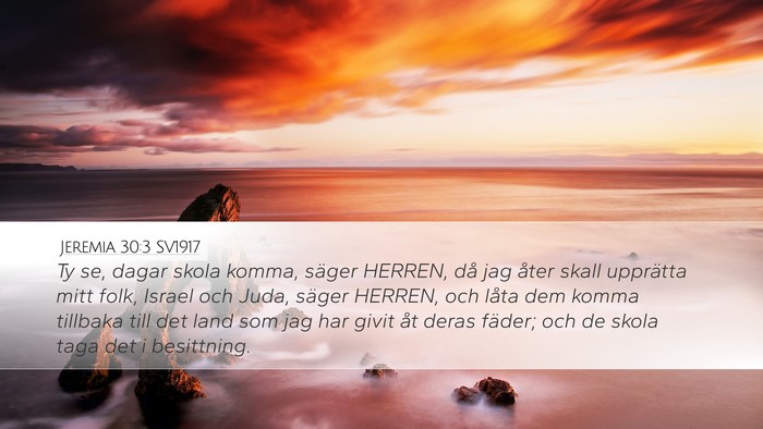 Jeremia 30:3 SV1917 Bible Verse Image