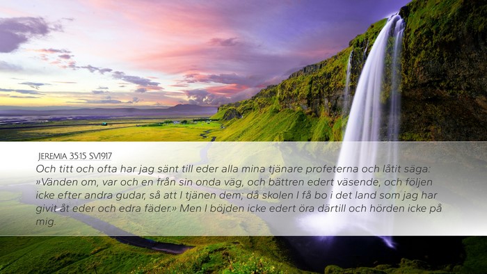 Jeremia 35:15 SV1917 Bible Verse Image