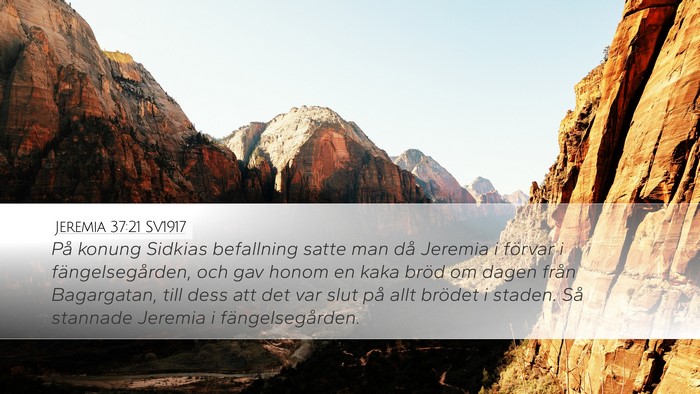 Jeremia 37:21 SV1917 Bible Verse Image