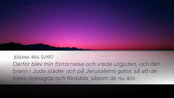 Jeremia 44:6 SV1917 Bible Verse Image
