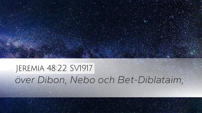 Jeremia 48:22 SV1917 Bible Verse Image