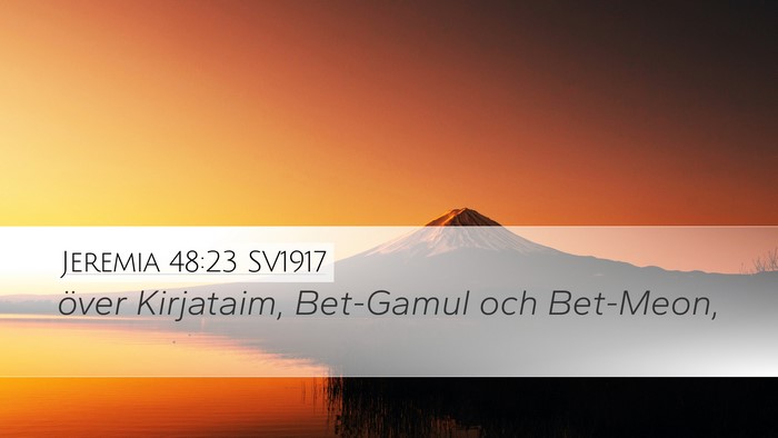 Jeremia 48:23 SV1917 Bible Verse Image