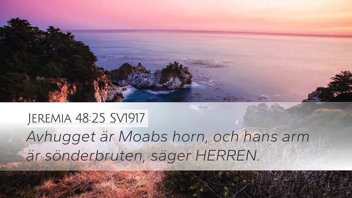 Jeremia 48:25 SV1917 Bible Verse Image