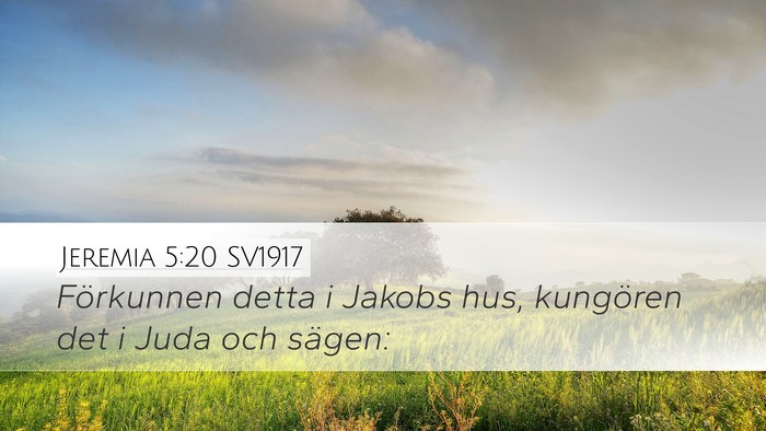 Jeremia 5:20 SV1917 Bible Verse Image
