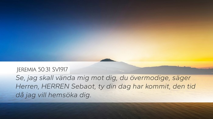 Jeremia 50:31 SV1917 Bible Verse Image