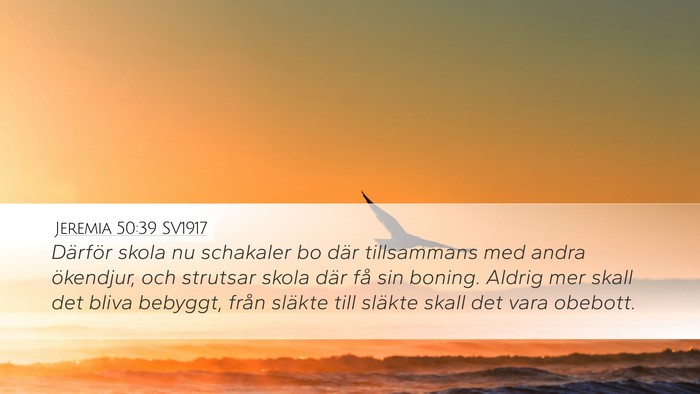 Jeremia 50:39 SV1917 Bible Verse Image