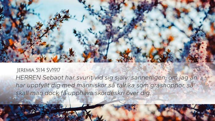 Jeremia 51:14 SV1917 Bible Verse Image