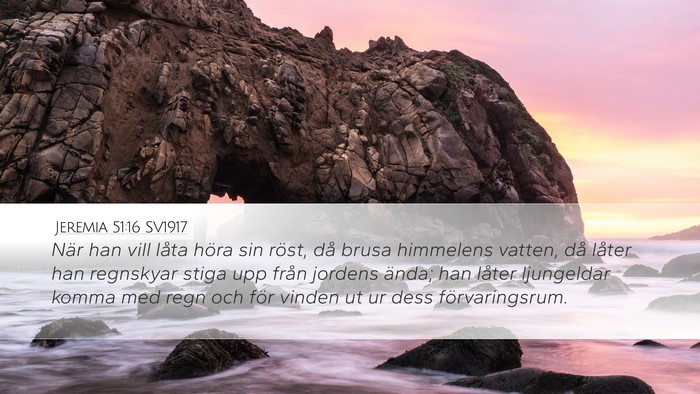 Jeremia 51:16 SV1917 Bible Verse Image
