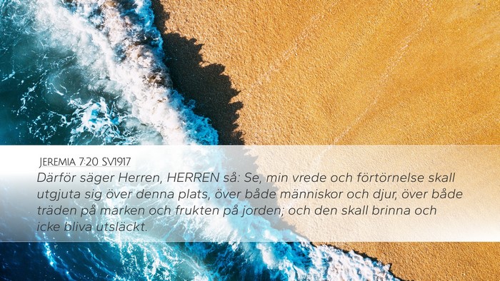 Jeremia 7:20 SV1917 Bible Verse Image