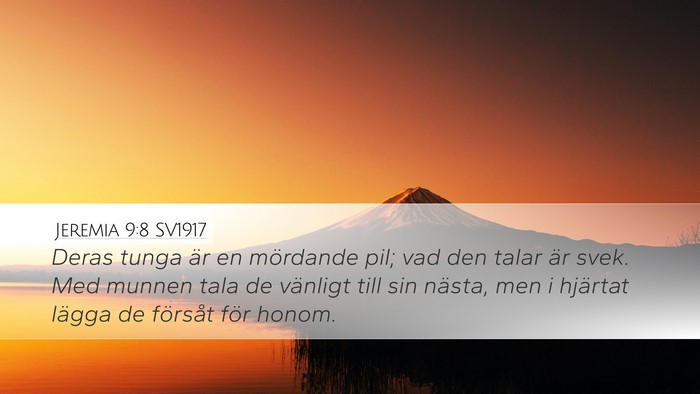 Jeremia 9:8 SV1917 Bible Verse Image