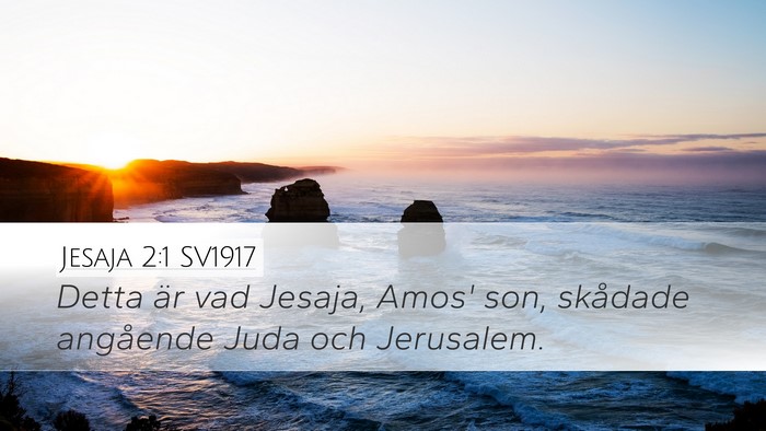 Jesaja 2:1 SV1917 Bible Verse Image