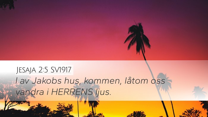 Jesaja 2:5 SV1917 Bible Verse Image