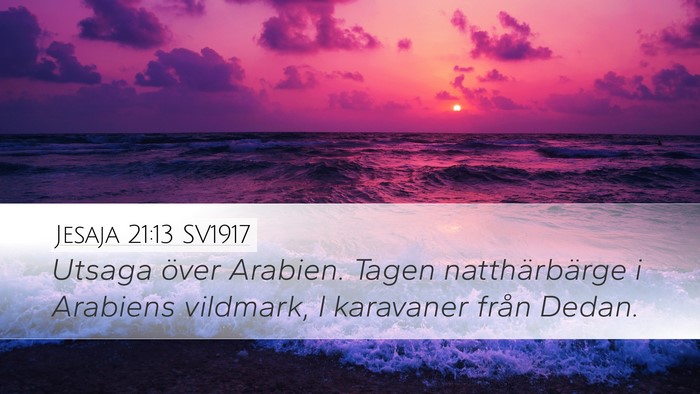 Jesaja 21:13 SV1917 Bible Verse Image