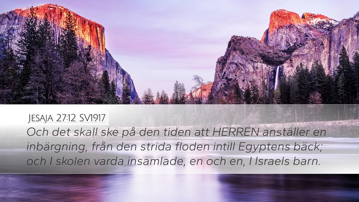Jesaja 27:12 SV1917 Bible Verse Image