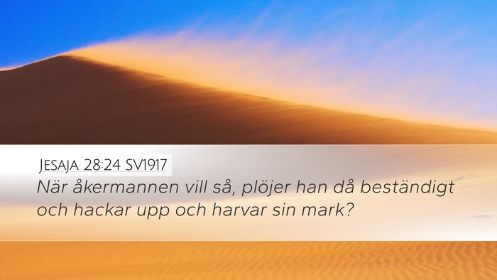 Jesaja 28:24 SV1917 Bible Verse Image