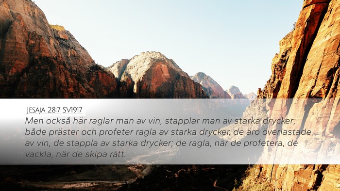 Jesaja 28:7 SV1917 Bible Verse Image
