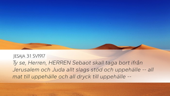 Jesaja 3:1 SV1917 Bible Verse Image
