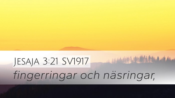 Jesaja 3:21 SV1917 Bible Verse Image