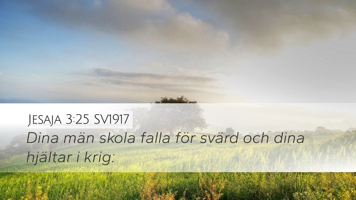Jesaja 3:25 SV1917 Bible Verse Image