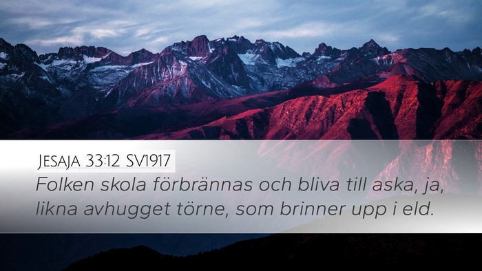 Jesaja 33:12 SV1917 Bible Verse Image