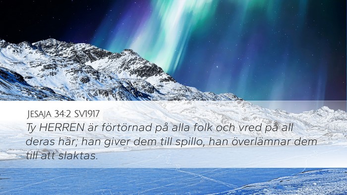 Jesaja 34:2 SV1917 Bible Verse Image