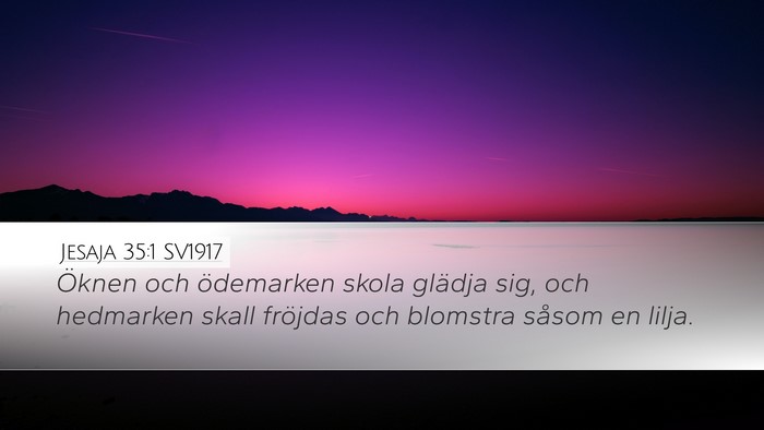 Jesaja 35:1 SV1917 Bible Verse Image