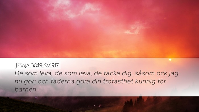 Jesaja 38:19 SV1917 Bible Verse Image
