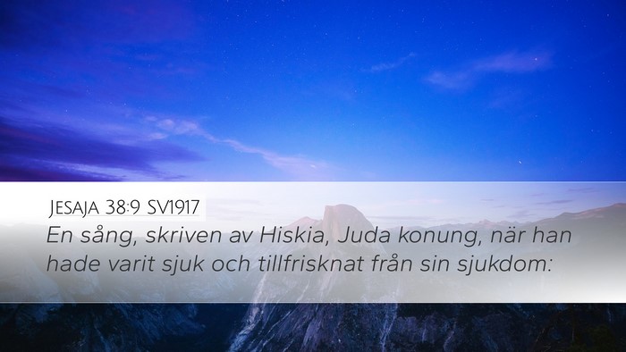 Jesaja 38:9 SV1917 Bible Verse Image