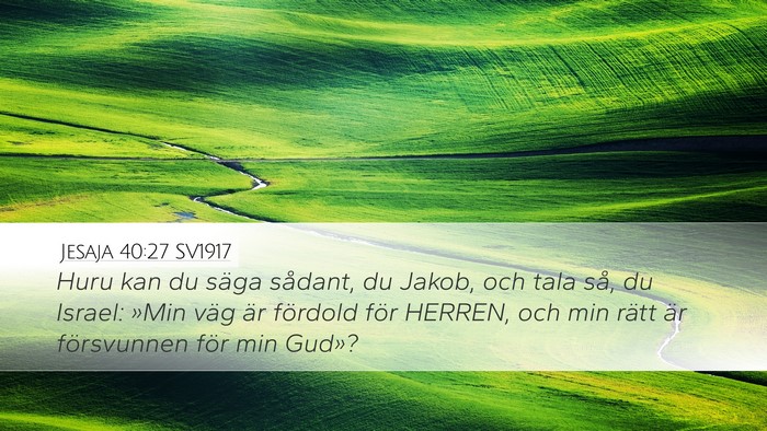 Jesaja 40:27 SV1917 Bible Verse Image