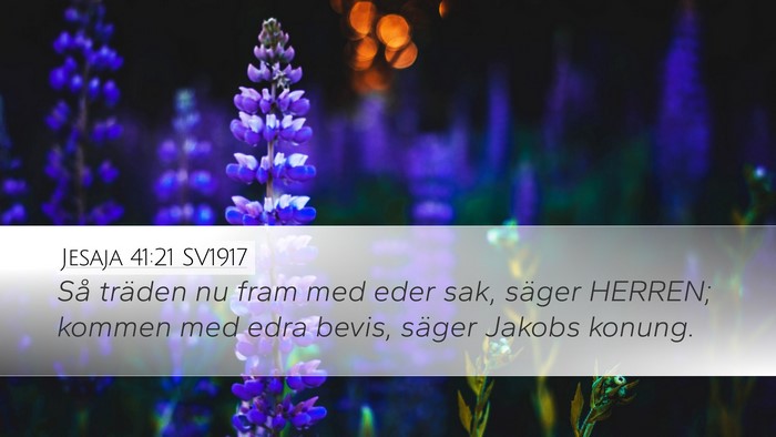 Jesaja 41:21 SV1917 Bible Verse Image