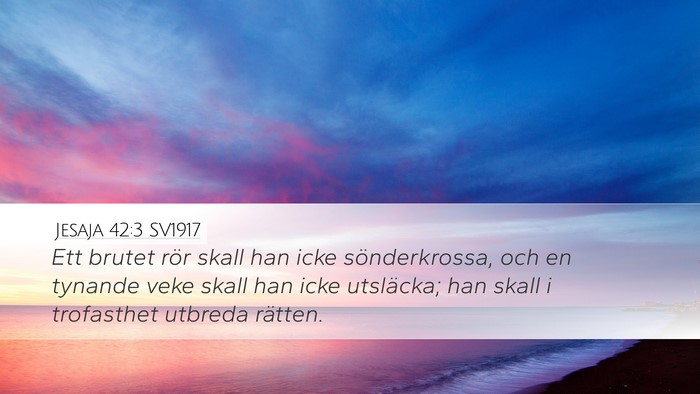 Jesaja 42:3 SV1917 Bible Verse Image
