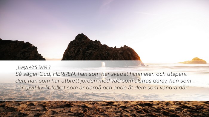 Jesaja 42:5 SV1917 Bible Verse Image