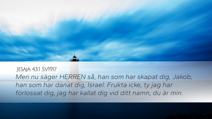 Jesaja 43:1 SV1917 Bible Verse Image
