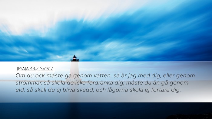 Jesaja 43:2 SV1917 Bible Verse Image